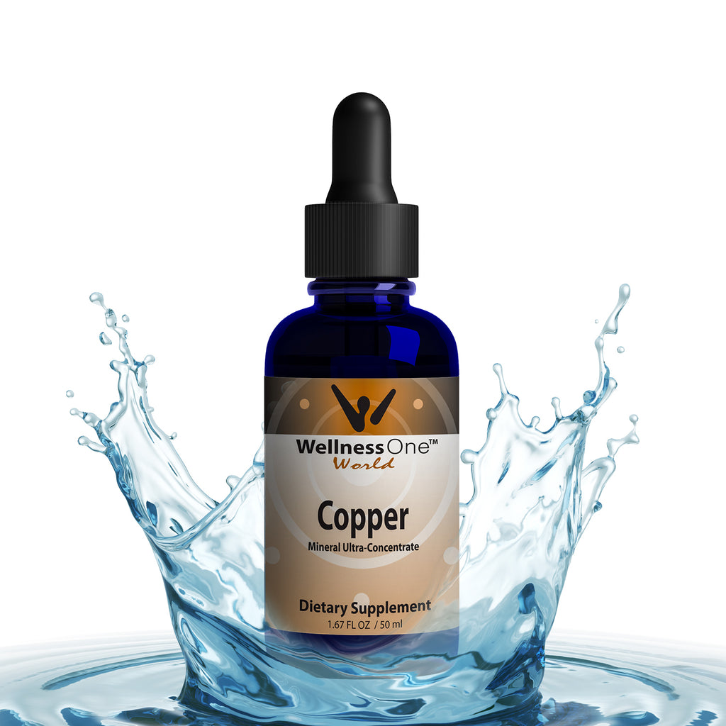 Copper Drops - Liquid Ionic Mineral Supplement 50 ml Bottle (100 Days at 1mg per 10 Drops)