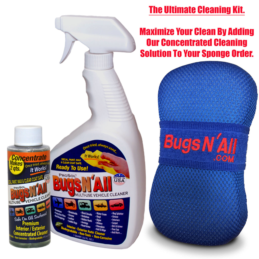 Bugs N All Vehicle Cleaner / 1qt Concentrate with Empty Spray Bottle