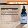 Lithium Drops - Liquid Ionic Mineral Dietary Supplement- 50 ml Bottle (100 Days At 1mg per 10 drop serving)